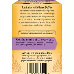 Yogi Tea DeTox, Caffeine-Free Organic Herbal Tea Bags, 16 Count