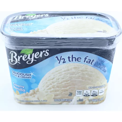 Breyers Half The Fat Creamy Vanilla Ice Cream Ice Cream Donelan S Supermarkets