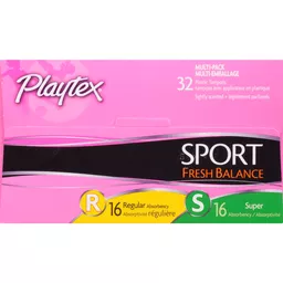 Plastic Tampons Sport Fresh Balance Multi-Pack Regular/Super Lightly  Scented - 16 Count (Pack of 2)