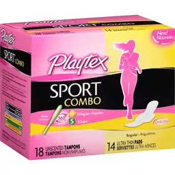 Playtex® Sport Combo Unscented Tampons and Ultra Thin Pads 32 ct Box, Feminine Hygiene
