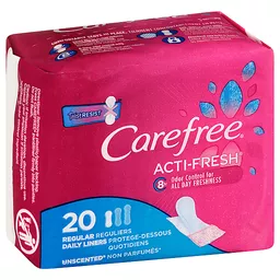4 Pack Carefree Acti Fresh Body Shape Regular To Go Unscented Panty Liners  20 Ea