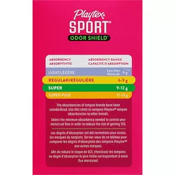 Playtex Sport Regular/Super Unscented Plastic Tampons 32 Ea