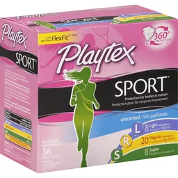 Playtex Sport Tampons, Plastic, Multi-Pack, Unscented