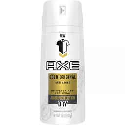 Weigeren Plak opnieuw fundament AXE Dry Spray Antiperspirant Deodorant Gold Original, 3.8 oz | Shop | Valli  Produce - International Fresh Market