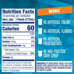 capri sun ingredients label
