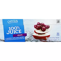 Capri Sun 100% Grape Juice, 10 ct - Pouches, 60.0 fl oz Box, Juice Boxes