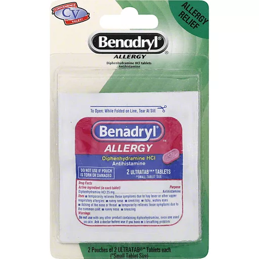 Convenience Valet Benadryl Allergy Ultratabs Allergy Sinus The Markets