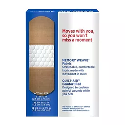 Band-Aid Brand Flexible Fabric Adhesive Bandages, Comfortable Sterile  Protection & Wound Care for Minor Cuts & Burns, Quilt-Aid Technology to  Cushion Painful Wounds, Assorted Sizes, 30 ct, Bandages