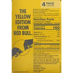 Udholdenhed renere tunnel Red Bull 4 Pack The Yellow Edition Tropical Energy Drink 4 Ea | Energy |  D&W Fresh Market