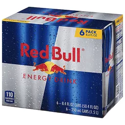 Red Bull Energy Drink, 6 Pack Ea | Sports & Energy | Sedano's Supermarkets