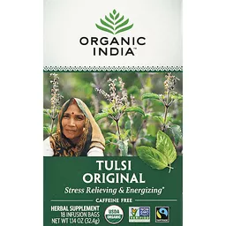 Organic India Caffeine Free Infusion Bags Tulsi Original Herbal