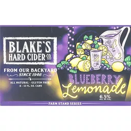 Blakes Hard Cider Blueberry Lemonade 6pk 12oz Can