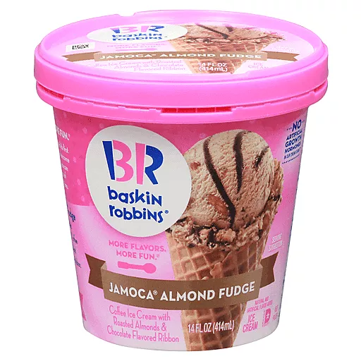 Baskin Robbins Jamoca Almond Fudge Ice Cream 14 Fl Oz Ice Cream Price Cutter