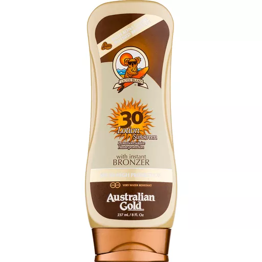 AUSTRALIAN GOLD 30 LOTION WITH BRONZER | SPF 30 Super Food