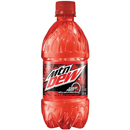 Mountain Dew Code Red Cherry Soda 12 Fluid Ounce Plastic Bottle Soda Mixers Reasor S