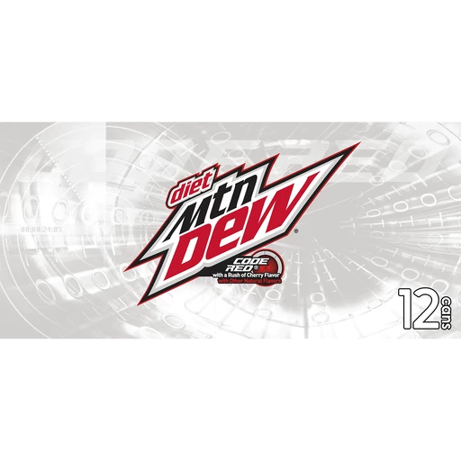 Diet Mtn Dew Code Red With A Rush Of Cherry Flavor 12 Fl Oz 12 Count Can Root Beer Cream Soda Foodtown