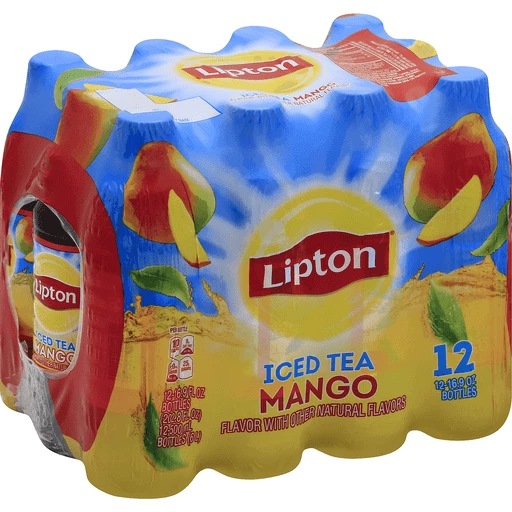 Lipton Iced Tea Mango Flavor 16.9 Fl Oz 12 Count Bottle, Flavored