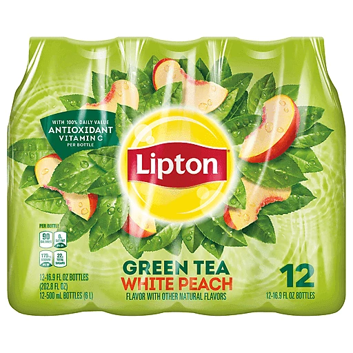 Lipton Lipton Green Tea White Peach 16.9 Fl Oz 12 Count 12 Ea