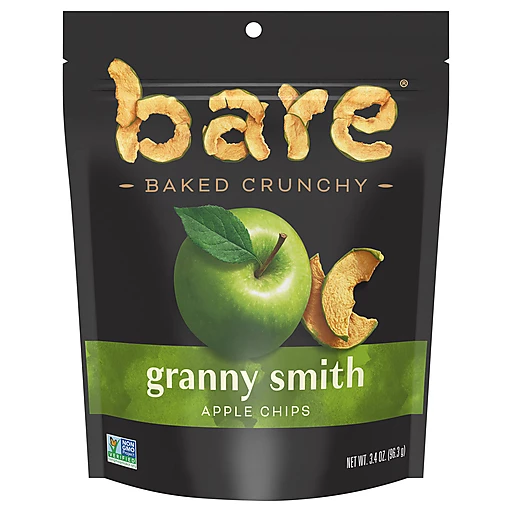 Bare Smartfood Baked Crunchy Apple Chips, Organic, Granny Smith - 3 oz