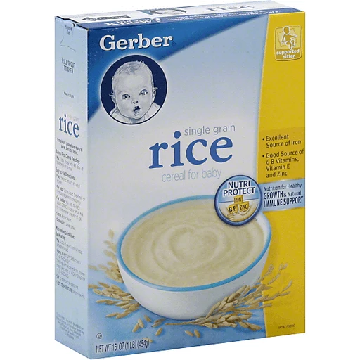 Gerber Single Grain Rice Cereal For Baby, Baby Food & Snacks