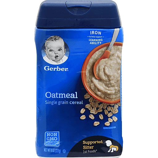 Gerber Baby Cereal, 1st Foods, Organic Oatmeal, 8 OZ (Pack of 3) :  : Grocery & Gourmet Food