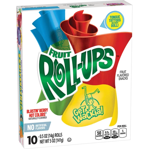 Fruit Roll Ups, Blastin' Berry Hot Colors, 10 Count