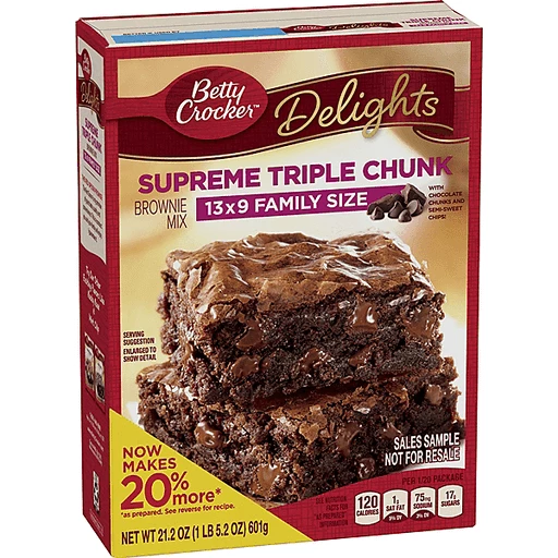 kind vente kaffe Betty Crocker™ Delights Triple Chunk Supreme Brownie Mix 21 oz. Box |  Brownie Mix | Cannata's