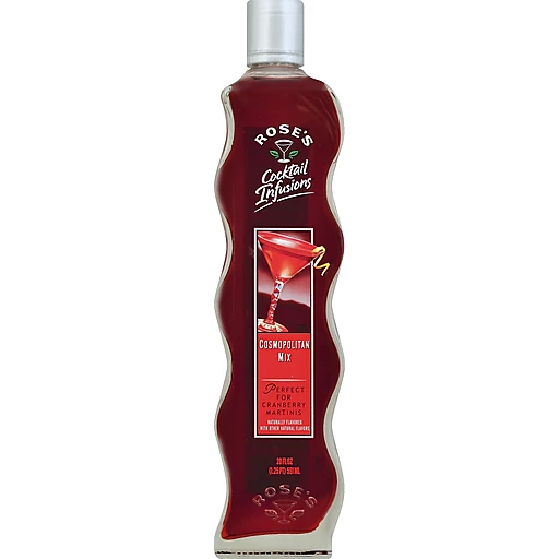 Rose's Cosmopolitan Cocktail Infusions, 20 Oz Glass Bottle | Mixers & Mixes Ron's Supermarket