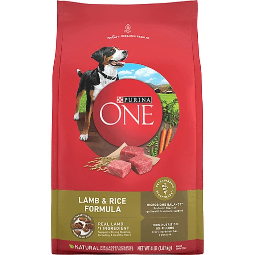 Purina One Smart Blend Lamb & Rice Formula Dog Food , 4 Lbs Dry Dog & Puppy Food Big Y Foods