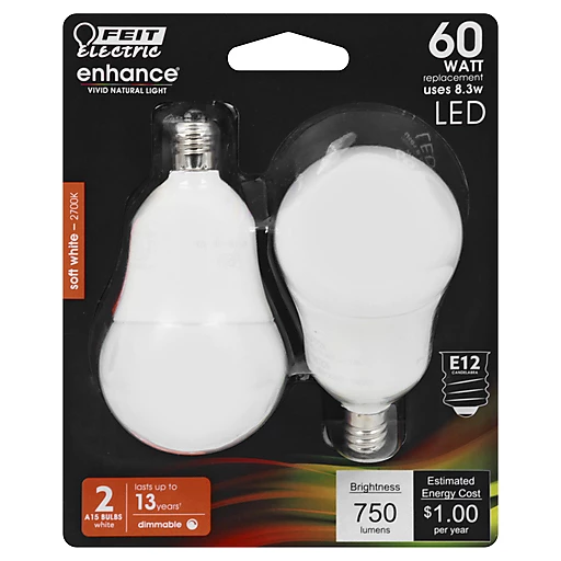 Feit Electric Enhance LED 8.3 Watts Soft White Light Bulbs 2 ea | Shop DeLaune's Supermarket
