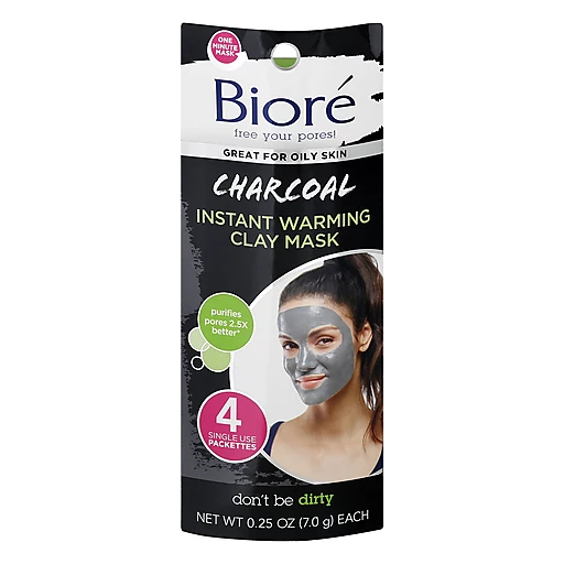 overvælde snigmord frokost Biore Charcoal Instant Warming Clay Mask 4 ea | Cleansers | Superlo Foods