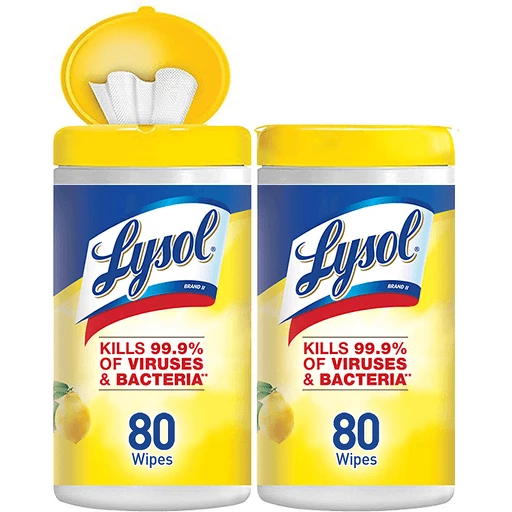 Lysol Disinfectant Wipes, Multi-Surface Antibacterial Cleaning Wipes, For  Disinfecting and Cleaning, Lemon and Lime Blossom, 80 Count