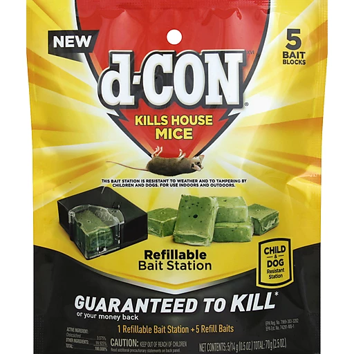 d-Con Refillable Corner Fit Mouse Poison Bait Station 