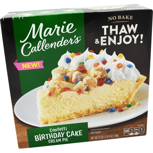 Marie Callender's Confetti Birthday Cake Cream Pie, Thaw And Serve, Frozen, 25 Oz. | Pies Desserts | Market