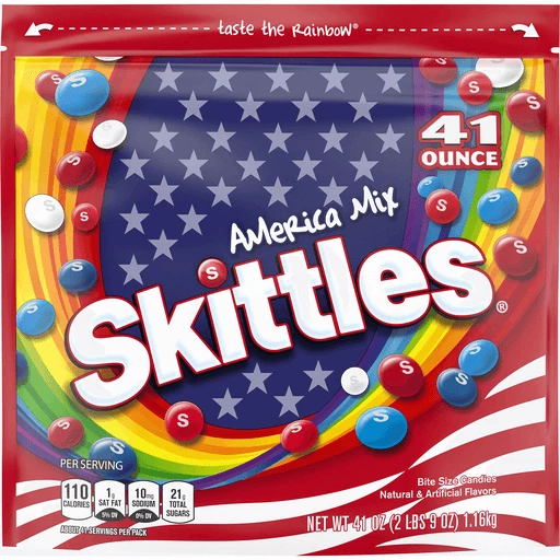 Skittles White Blue - America Mix | Packaged Candy | Brooklyn Harvest Markets