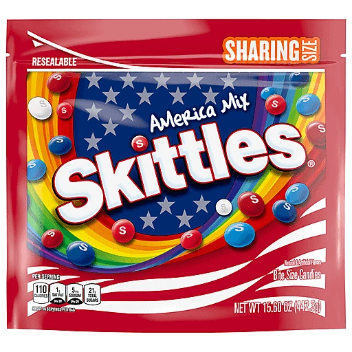 Skittles America Mix Red, White Blue Patriotic Candy 15.6 Oz. Sharing Size Bag Fruity & Gummy Candy | D&W Fresh Market