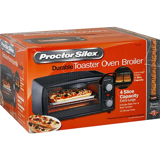 Proctor Silex Durable Toaster Oven Broiler, Durable, Black