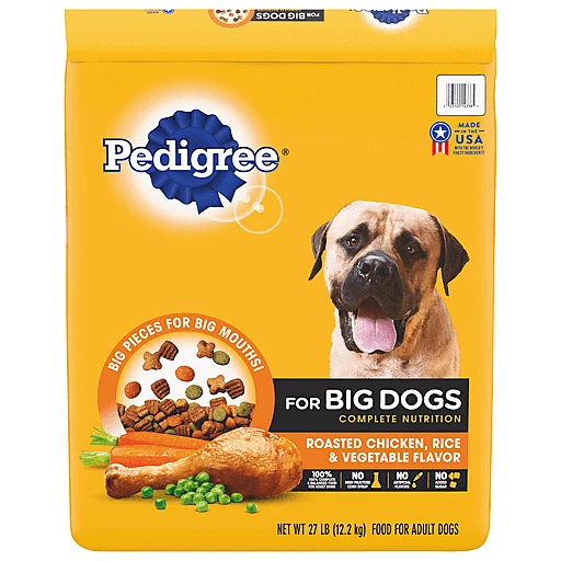 Food For Dogs, Complete Roasted Chicken, Rice & Vegetable Flavor, For Big Dogs, Adult 27 Lb | | Sedano's Supermarkets