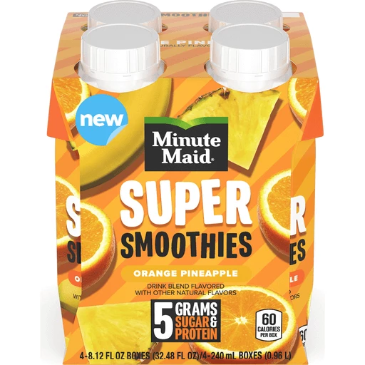 Minute Maid Super Smoothies Orange Pineapple Cartons,  Fl Oz, 4 Pack |  Shop | Mackenthuns