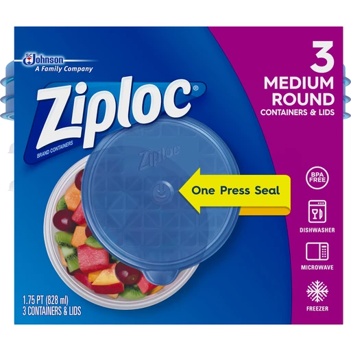 Ziploc Twist 'n Loc Food Storage Container Yogurt Fruit Vegetable