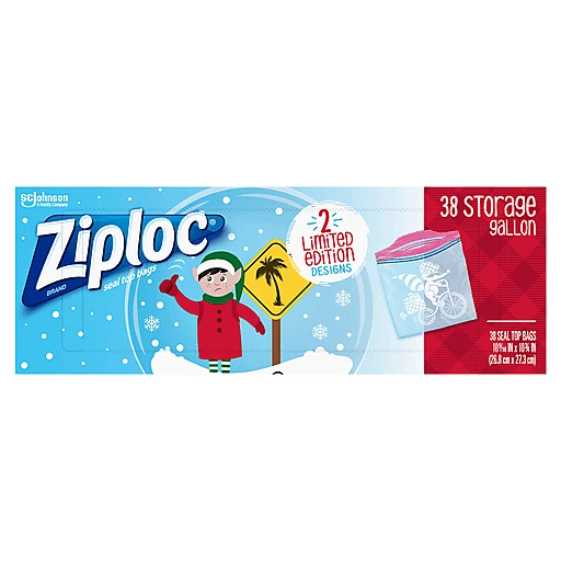 Ziploc Seal Top Bags, Storage, Gallon - 38 bags