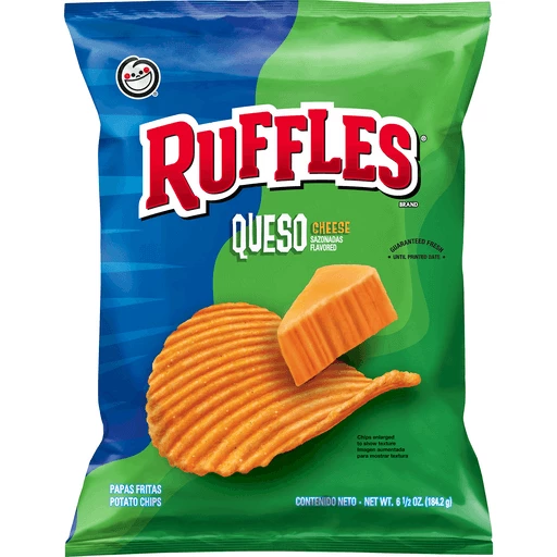 Ruffles Potato Chips Cheddar & Sour Cream Flavored 12 1/2 Oz, Tortilla  Chips
