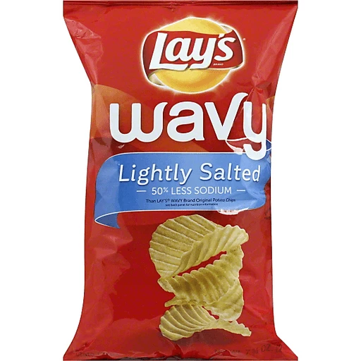 Lays Wavy Potato Chips, Lightly Salted | Potato | Superlo
