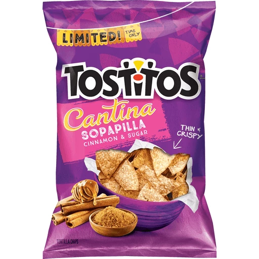 pink tortilla chips