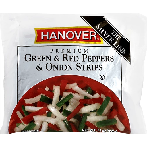 Hanover The Silver Line Green & Red Peppers & Onion Strips, Premium, Green  Peppers