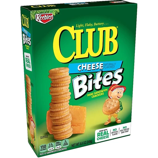 CLUB Crackers Club Cheese Bites, Mini Sandwich Crackers | Crackers |  Foothills IGA Market