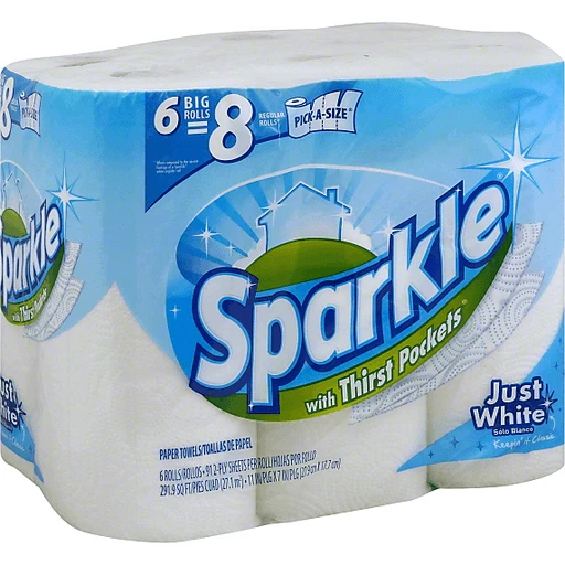 Select-a-Size Kitchen Roll Paper Towels, 2-Ply, 5.9 x 11, White