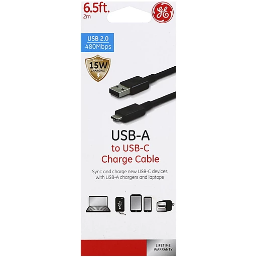 GE USB CHARGE CABLE TYPE C | Electronics | Ingles Markets