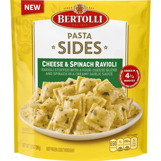 Bertolli Pasta Sides Cheese & Spinach Ravioli, Cooks In  Minutes, Frozen,  13 Oz. | Shop | Fresh Seasons Market