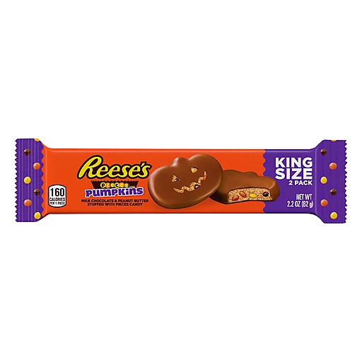Reeses Candy, Pumpkins, King Size, 2 Pack 2 Ea | Chocolate Candy | D&W Fresh Market